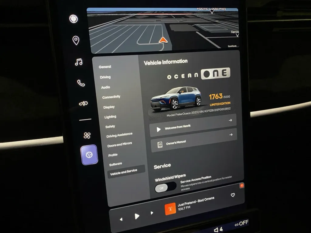 Fisker Ocean software update OS2.2